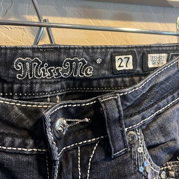 Miss Me Dark Wash Sequin Skinny Jeans - Picture 7 of 7